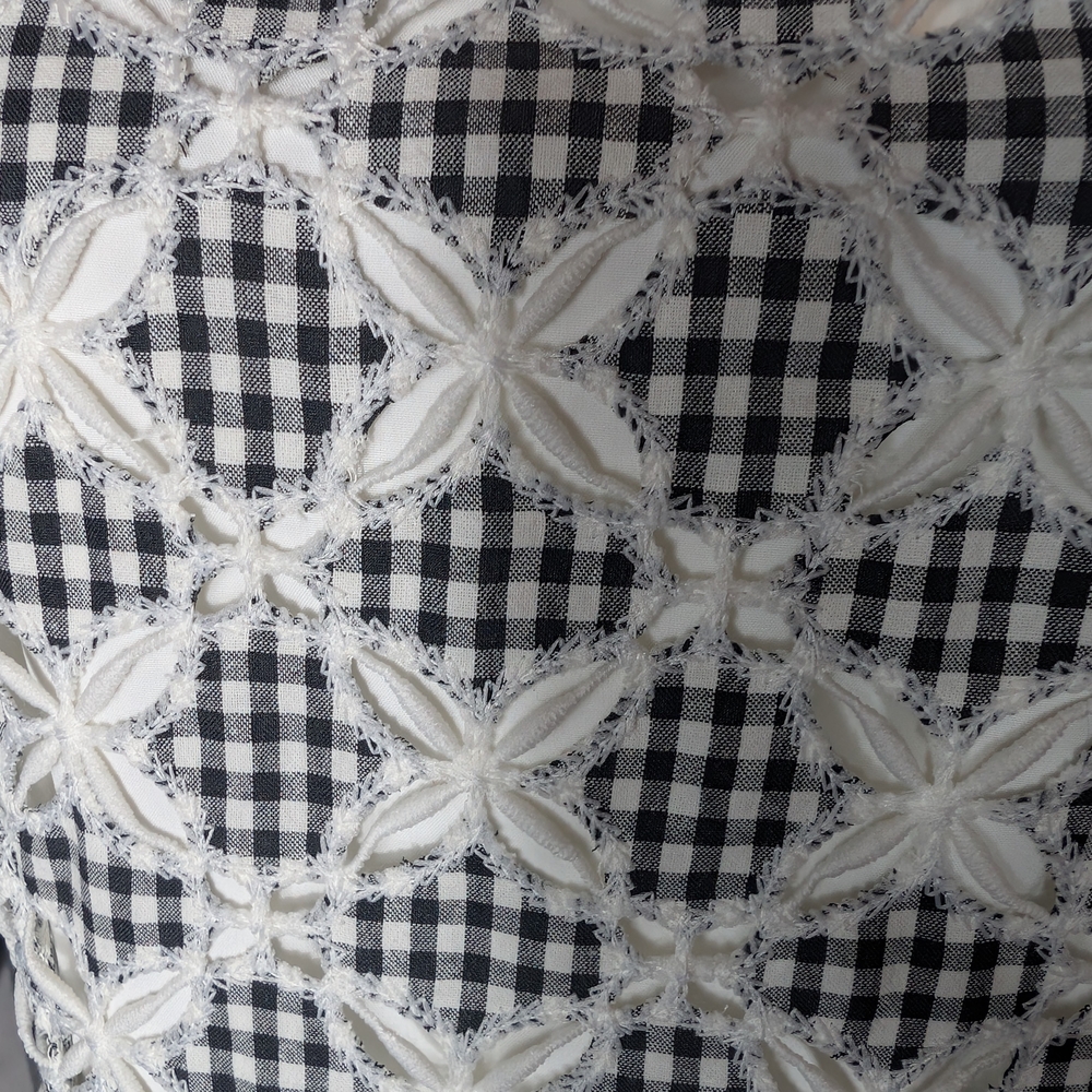 Lulu's Black and White Geometric Midi Dress - Picture 10 of 13